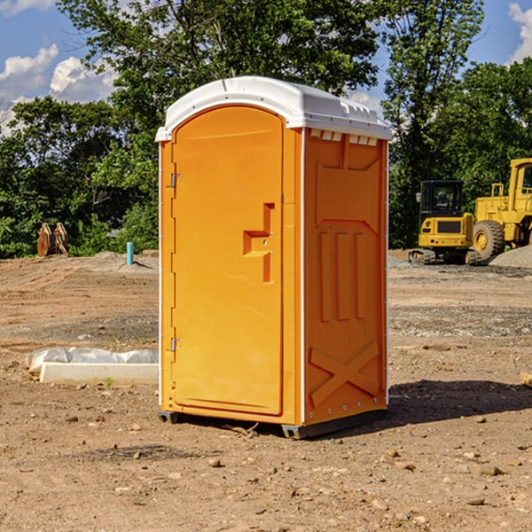 how often are the porta potties cleaned and serviced during a rental period in Falls View West Virginia